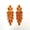 Orange, variant on Elegant Crystal Vine Earrings