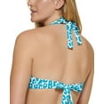 thumbnail image 3 of Calvin Klein Swim Bra Top Underwire Aegean Blue Leopard LG US 12-14, 3 of 4