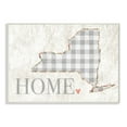 thumbnail image 1 of The Stupell Home Decor Collection New York Grey Gingham and Floral Heart and Home Oversized Wall Plaque Art, 12.5 x 0.5 x 18.5, 1 of 2