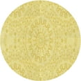thumbnail image 1 of Ahgly Company Indoor Round Patterned Golden Brown Yellow Area Rugs, 7' Round, 1 of 6