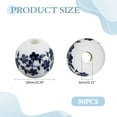 thumbnail image 2 of 90Pcs Flower Ceramic Beads Handmade Porcelain Beads 10mm Rondelle Bead with Flower Pattern Beading Kit for Bracelet Necklace Earrings Jewelry Making DIY Crafts Prussian Blue, 2 of 5