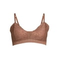thumbnail image 3 of No Boundaries Women's Triangle Floral Lace Bralette, 3 of 5