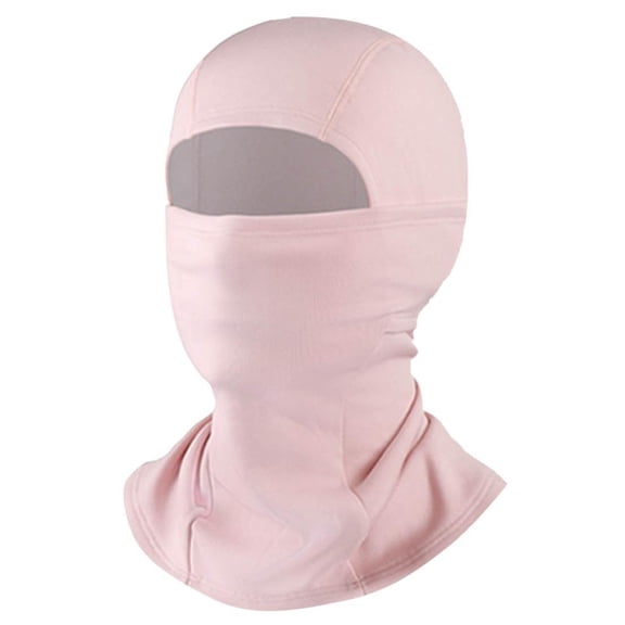 Thermal Fleece Hoodie Mask,Hoodie with Mask,Winter Cycling Face Mask Cold And Windproof Outdoor,Polar Fleece Balaclava Winter Warm Face Mask Hood Thermal Neck Gator Ski Cycling(Pink)