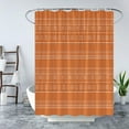 thumbnail image 2 of Boho Geometric Shower Curtain Orange Modern Farmhouse Tribal Southwestern Retro Western Aztec Abstract Mid Century Art Fabric Bathroom Curtains Decor Set with Hook, 2 of 3