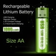 thumbnail image 2 of USB Rechargeable Battery No. 5, No. 7 Lithium Battery, Large Capacity 1.5v Constant Voltage AA, 2 of 4