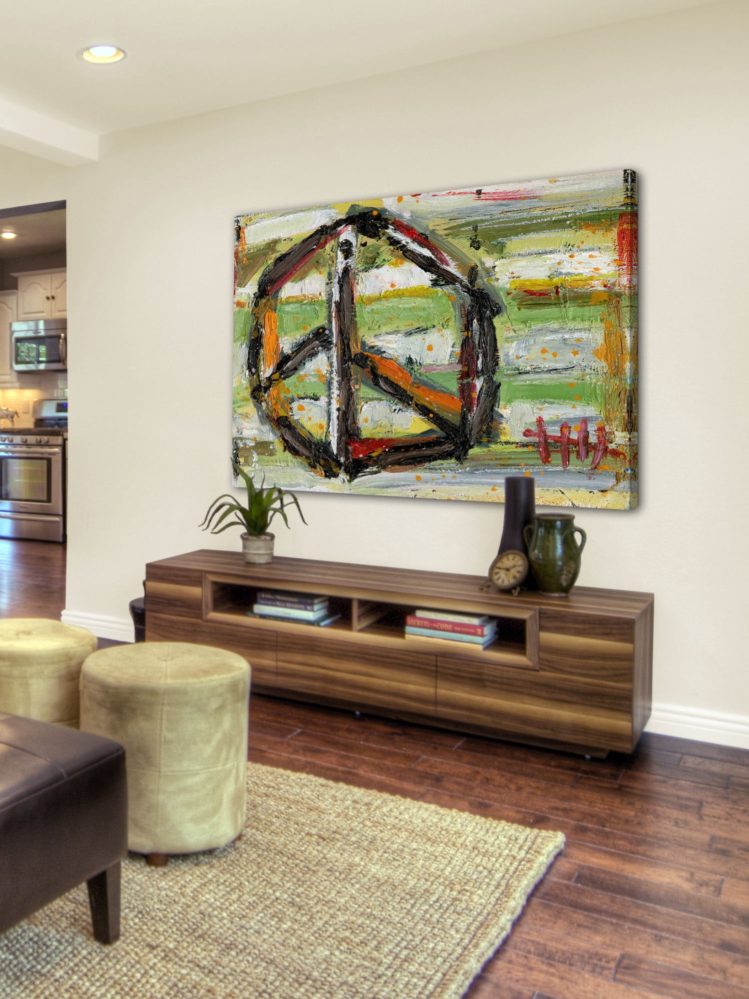Marmont Hill "Green Peace" by Tori Campisi Painting Print on Canvas