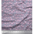 thumbnail image 1 of Soimoi Georgette Viscose Fabric Flamingo Bird Print Fabric by Yard 42 Inch Wide, 1 of 3