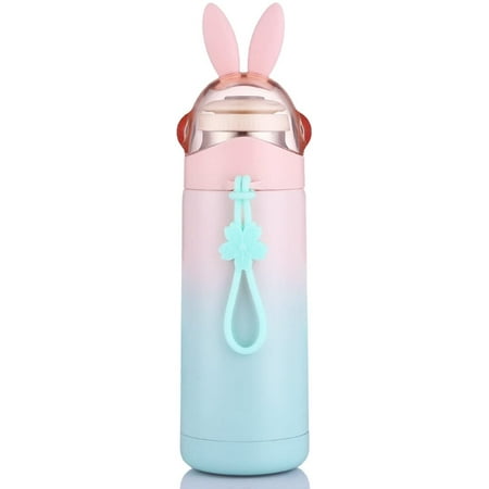 

Cute Rabbit Kids Insulation Bottle-Stainless Steel Thermoses Leak-proof Travel Coffee Mug Durable Tumbler for Baby Hot Water 12 Ounce