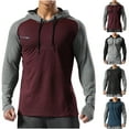 thumbnail image 5 of CYiJun Mens Athletic Hoodies Long Sleeve Fishing Shirts for Men UPF 50+ SPF UV Sun Protection Shirts Rash Guards,Red L, 5 of 5