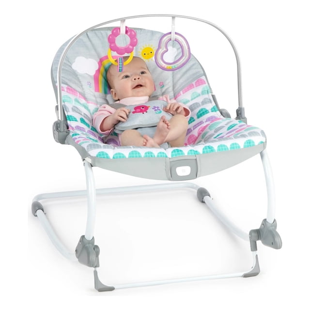 Silla Vibradora Mecedora Bright Starts 2 En 1 Rainbow