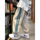 thumbnail image 3 of Pantalones de chándal con estampado de letras a rayas de High Street Side para hombre, pantalones holgados de estilo hip hop americano, pantalones casuales de otoño para gimnasio Y2K, pantalones para, 3 of 5