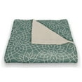 thumbnail image 3 of Creative Products Teal Florals 50 x 60 Coral Fleece Blanket, 3 of 3
