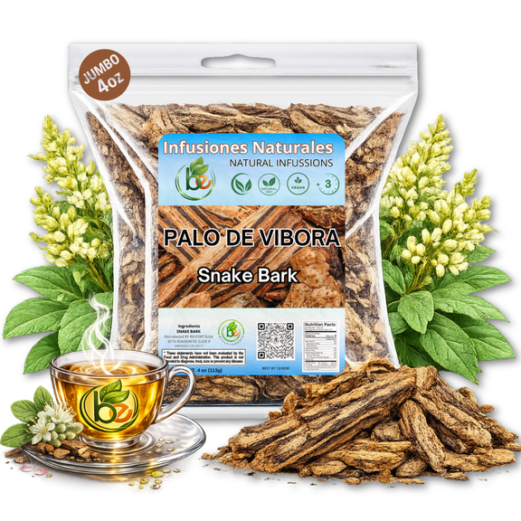 Palo De Vibora Té Herbal 4oz (113g) - Herbal Tea (Arbol De La Vibora Bark Tea) - 100% Natural, Vegan, Non-GMO, Gluten-Free: