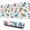 White Cartoon Dinosaurs, variant on Long Mouse Pads for Desk,White Cartoon Dinosaurs Cacti Pattern Desk Mats on Top Of Desks, Desk Mouse Pad Extra Large with 3mm Non-Slip Base and Stitched Edge for Gaming,Office,Work,Home 31.5"x11.8"