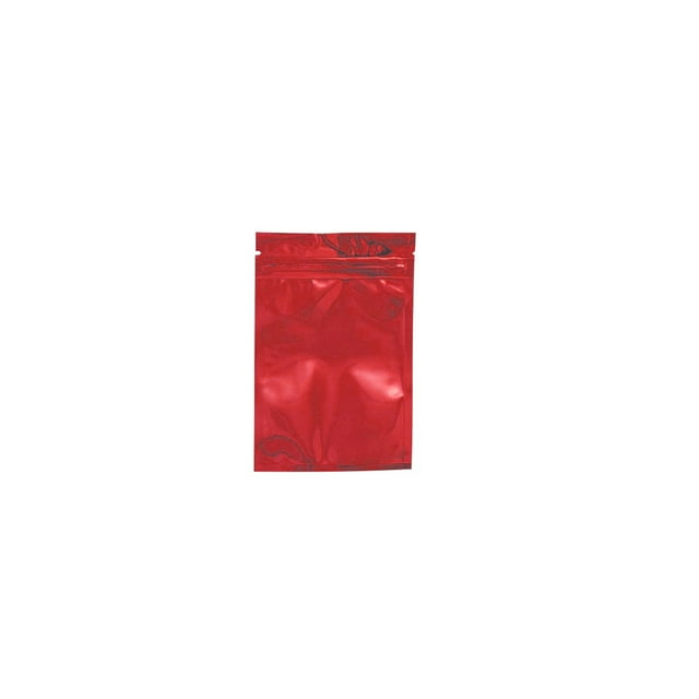 ziyahi 100 Pcs Sacs en Aluminium Conteneurs Cosmétiques Étanches Sacs d'Emballage Rouge 10x15cm Rouge 8.5x13cm