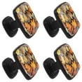 thumbnail image 2 of 4 Pcs Square Cabinet Handle Drawer Pulls Thanksgiving Leaves Knobs with Screws Furniture Office Cabinet Knob Decoration, 2 of 7