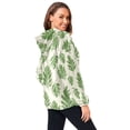 thumbnail image 3 of Iauyy Women's (s-xl) Pockets Fuzzy Sweatshirt -Double Plush Run Loose-fitting Hooded Sweater Design Wind Warmth for Sport Casual Leisure Jogging,Vintage Green, 3 of 8