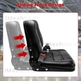 thumbnail image 3 of iMeshbean Excavator Tractor Forklift Seat Universal Adjustable Backrest Safty Belt PVC Leather, 3 of 12