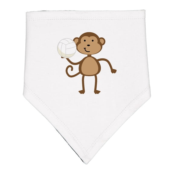 Inktastic Volleyball Monkey Boy Baby Bandana Bib
