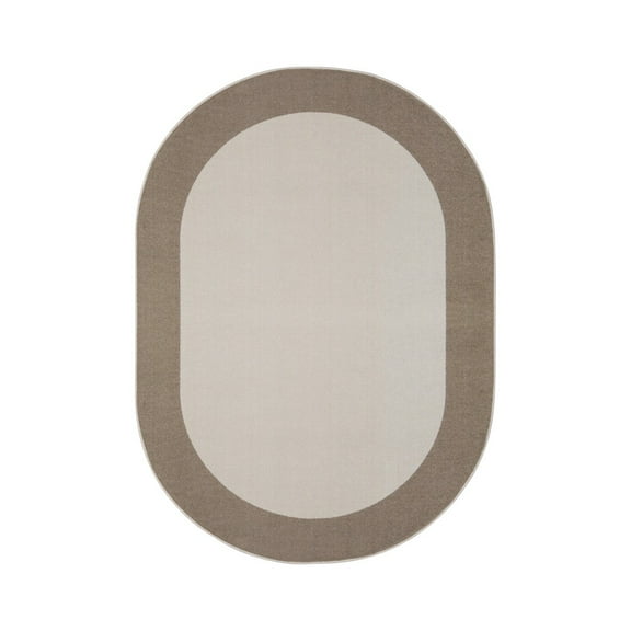 Easy Going 7'8" x 10'9" Oval Area Rug In Color Neutral-Color:Neutral,Material:Nylon