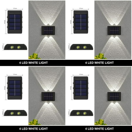 

WAGZOQN 10 Solar Wall Lamp Outdoor Waterproof Solar Powered Light and Down Illuminate Garden Porch Yard Decoration