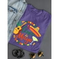 thumbnail image 3 of Cinco De Mayo Guitar Sombrero Shaped T-Shirt Women -Image by Shutterstock, Female Large, 3 of 4