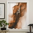 thumbnail image 4 of Blue Marble Semi Sheer Curtains Drapes for Living Room, Bedroom, French Doors Window 84 Inches Long, Modern Ombre Abstract Ink Painting Art Rod Pocket Chiffon Curtain Drapery Voile Draperies Panel, 4 of 6