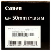 Canon EF 50mm f/1.8 STM Lens, DSLR Lens, Fixed Focal Length, Compatible with EOS DSLR Cameras, Compact, Lightweight Design, Portraits, Landscapes, Photography