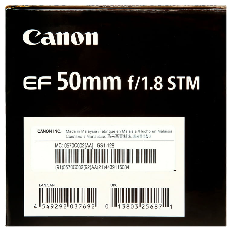 Canon EF 50mm f/1.8 STM Compact Lightweight Lens for EOS Canon EF 50mm f/1.8 STM Compact Lightweight Lens for EOS