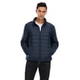 thumbnail image 5 of FANNYC Men's Packable Puffer Jacket Lightweight Casual Coat Winter Warm Down Bubble Coat Water-Resistant Windshield Outwear Jacket,Black/Blue, 5 of 7