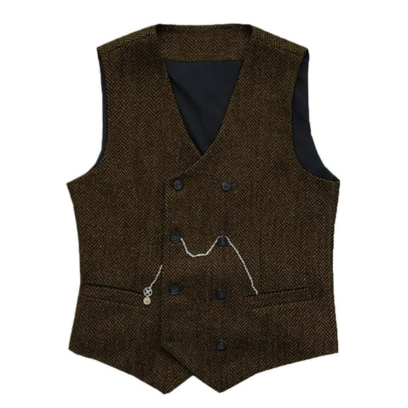 Dpytoraw Fall winter Men's Trend Loose Sleeveless Sweater Vest