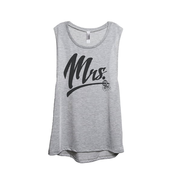 Mrs Loop Ring Women's Fashion Sleeveless Muscle Workout Yoga Tank Top Sport Grey Large