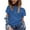 Blue, variant on yillto Women's Crew Neck T Shirts Short Sleeve Casual Top Loose Tees Summer Basic Solid Color Shirt