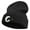 Black, variant on Gaming Logo Embroidered 12 Inch Long Knitted Beanie - Dk Green OSFM