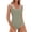 Gray, variant on Fashion Ribbed Swimming Suit for Women Simple Solid Skinny One Piece Swimsuit Summer New Swimming Bathing Suit Beachwear Women Sexy Swimsuits