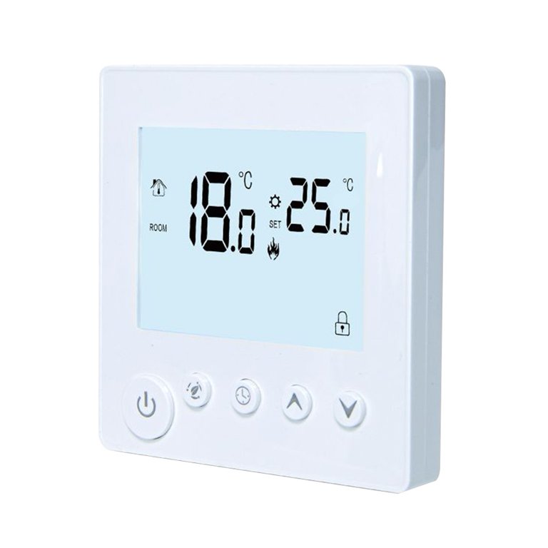 Digital Thermostat Room Thermostat Underfloor Heating Wall Heating LED  White - Walmart.com
