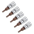 thumbnail image 5 of Uxcell 1/4" Drive x 3mm Zócalo de Broca Hexagonal Métrico Estándar, Paquete de 5 de Acero S2 y Cr-V, 5 of 5