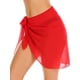 thumbnail image 4 of Pareos cortos para mujer, envoltura de playa, envolturas de Bikini transparentes, cubiertas de gasa para trajes de baño, 4 of 6