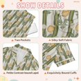 thumbnail image 4 of FORMRS Kids Short Sleeve Top and Pants Pajama Set Unisex Satin 2-Piece Sleepwear, Sizes 7-8Y, Olive Green Flowers, 4 of 8