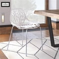 thumbnail image 1 of Chaise de Salle à Manger Moderne Asbury 31,5 Po. avec Pieds Chromés, Blanc, 1 of 1