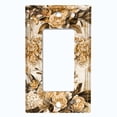 thumbnail image 5 of Metal Light Switch Plate Outlet Cover Vintage Rose Frame ROS027, 5 of 13