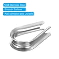 thumbnail image 4 of Unique Bargains M8 Stainless Steel Thimble, 20 Pack Wire Rope Thimbles for 5/16' Wire Rope, 4 of 6