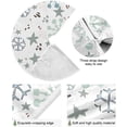 thumbnail image 2 of FMSHPON Christmas Texture Snowflakes Xmas Christmas Tree Skirt Stand Mat for Holiday Party Decoration Indoor Outdoor 48 inches, 2 of 6