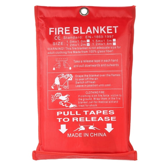 1x1m Fire Blanket Fiberglass Fire Flame Retardant blanket fiberglass Fire flame Emergency Survival Fire Shelter Safety Cover Emergency Blanket