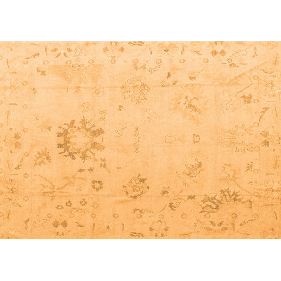 Ahgly Company Indoor Rectangle Oriental Orange Traditional Area Rugs, 2' x 5'