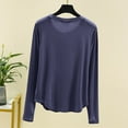 thumbnail image 4 of Estbridge Haut de Pyjama en Modal pour Femmes Manches Longues Décontracté - Doux Confortable Mode Hiver Printemps Automne Quotidien Loungewear, 4 of 4