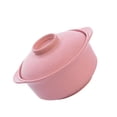 thumbnail image 4 of VONKY Instant Noodles Bowl with Lid Japanese Style Students Large Simple Curved Handle Lunch Box Soup Rice Ramen Bowls Accessories Pink, 4 of 5