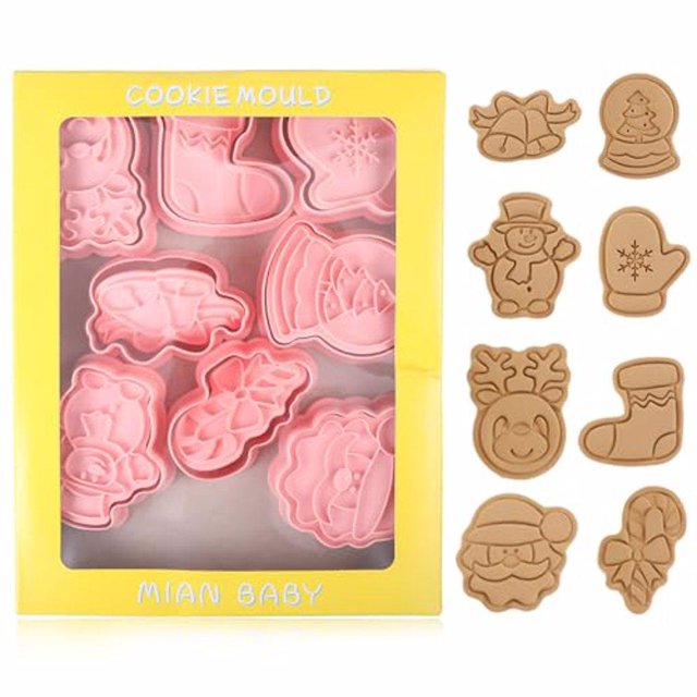 Juego de cortadores de galletas Cateissary Rosa