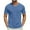 Blue, variant on Mens V Neck T Shirt Casual Plain Color Stretch Short Sleeve Pullover Shirt Summer Basic Tee Tops S-2X Purple