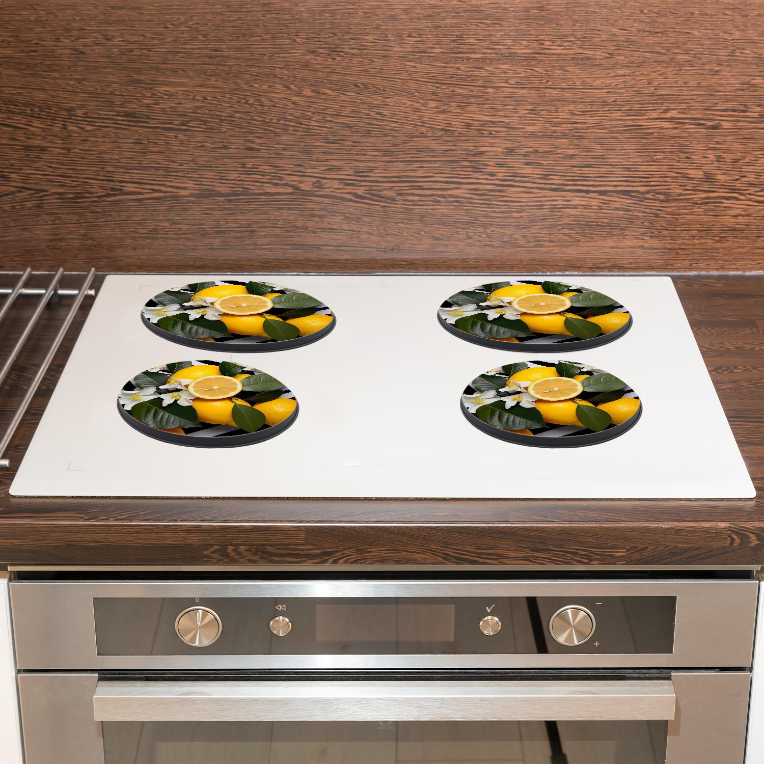 Metal Stove Burner Covers 4 Pcs ,Gray cat with green eyes Pretty, Round Round Stove Burner Covers 8Inch And 10Inch